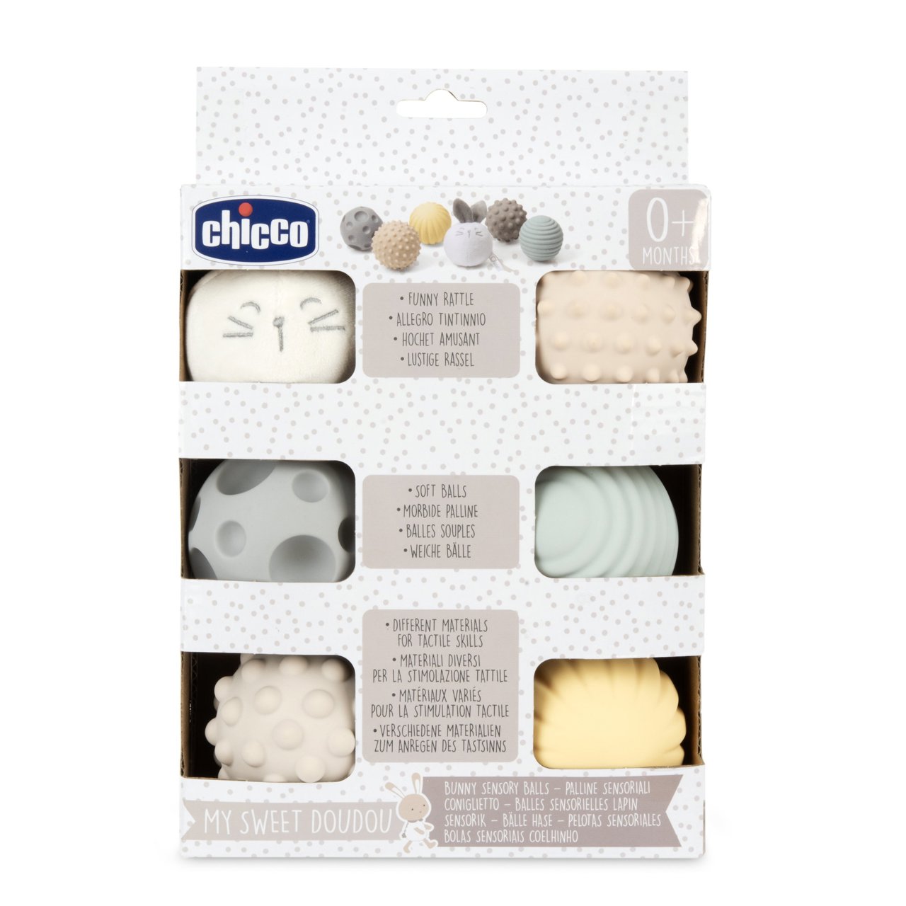 Chicco Sensory Balls Bunny Doudou (ref .Ch.Bri12541000000) - Healtsy