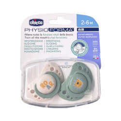 Chicco Physio Air Pacifier_ Green_ 2-6M (x2 units) - Healtsy