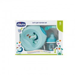 Chicco Papa Boy Set Cup + First Spoon + Plate 6M+ - Healtsy