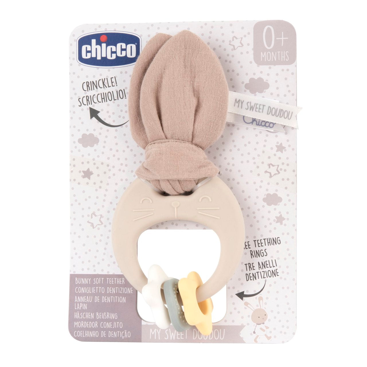 Chicco Teething Toy Rabbit Doudou (ref. Ch.Bri12204000000) - Healtsy