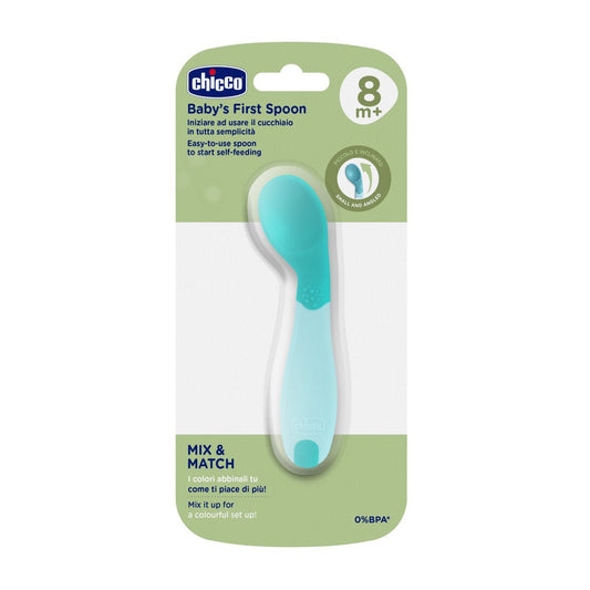 Chicco Prime Spoon _ Blue _ 8M+(ref. Ch.Ali16100250000 ) – Buy Now at Healtsy