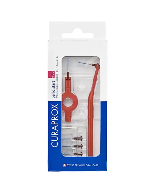 Curaprox Perio Plus Interdental Brush Kit Cps 405 (x5 units) With Uhs 451 Handle - Healtsy