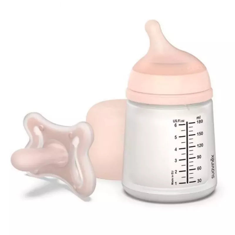 Suavinex Zero Startset Pacifier + Bottle 180ml Fair - Healtsy