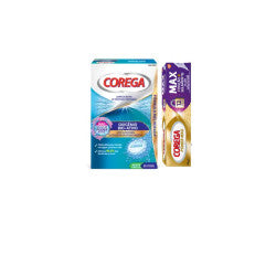 Corega Bio Active tablets (30 units) + Free gift: Maximum hold cream (8.5g) - Healtsy