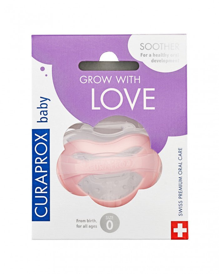Curaprox Baby Pacifier Silicone Pink Size 0 – Buy Now at Healtsy