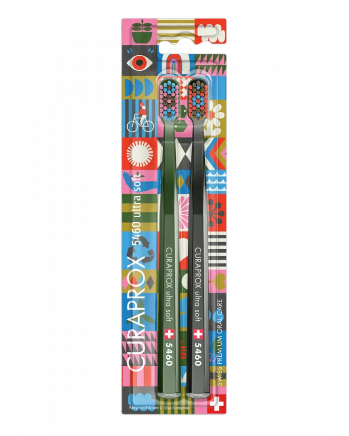 Curaprox CS5460 Recycled Edition Toothbrush 2026 (Twin Pack) - Healtsy
