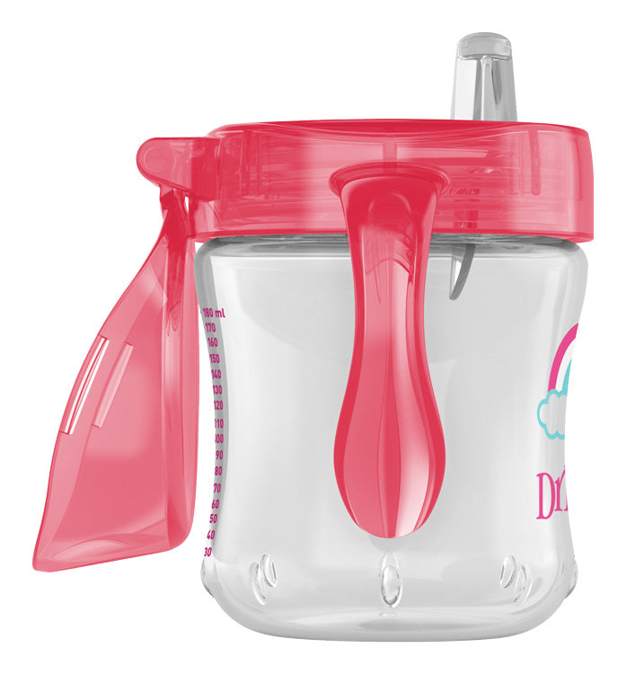 Dr Brown's Soft Pink Transition Cup - 6M+ - 180ml - Healtsy