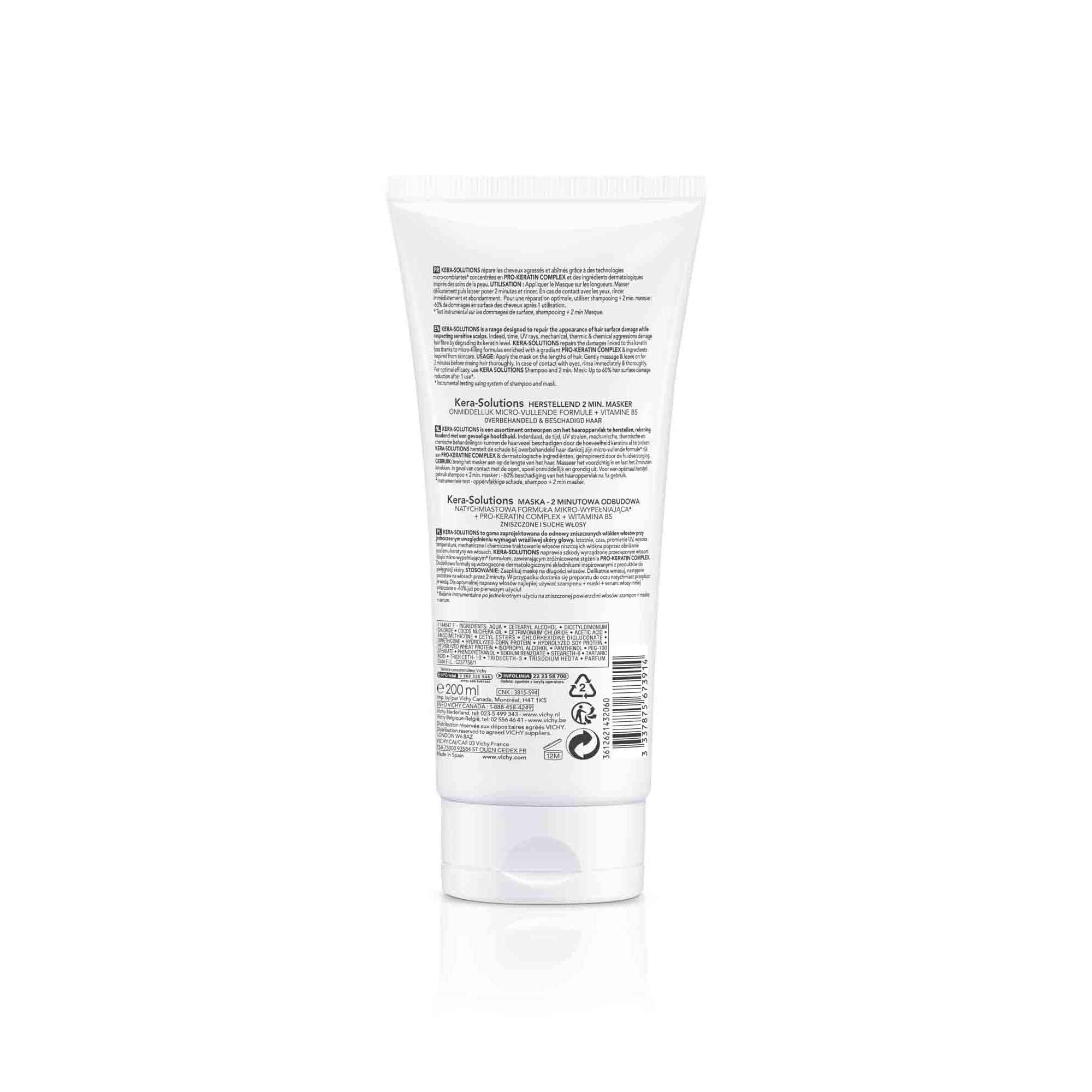 Dercos Kera Solution Reconstructive Mask - 200ml – Buy Now at Healtsy