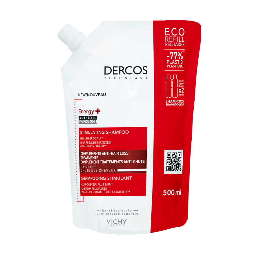 Dercos Stimulating Shampoo (Pack 400ml + Refill 400ml) - Healtsy