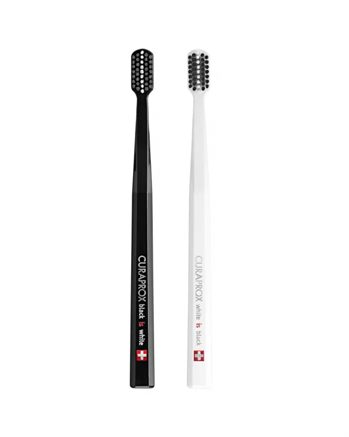 Curaprox Black White Toothbrush Kit _ White+Black - Healtsy