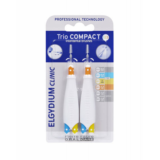 Elgydium Clinic TrioCompact Narrow / Mixed Brush (x2 units) - Healtsy