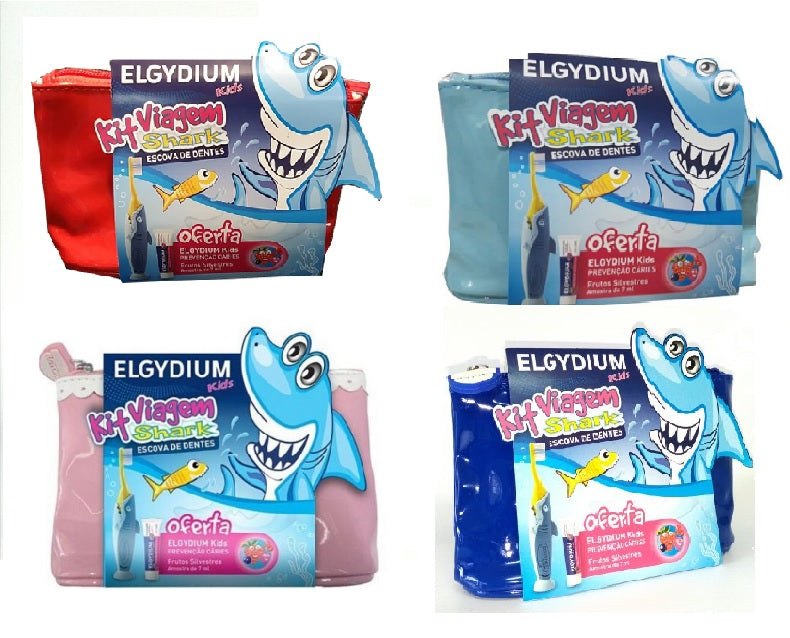 Elgydium Kids Shark Toothbrush +  Wild Berry Toothpaste - 7ml - Healtsy