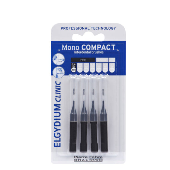 Elgydium Clinic Black Mono Compact Brush (x4 units) - Healtsy