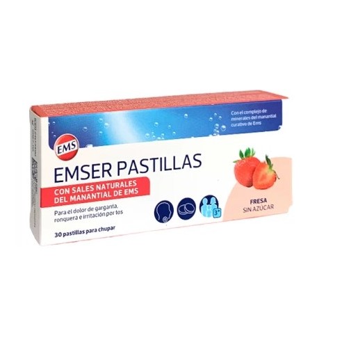 Emser Strawberry without sugar (x30 tablets)