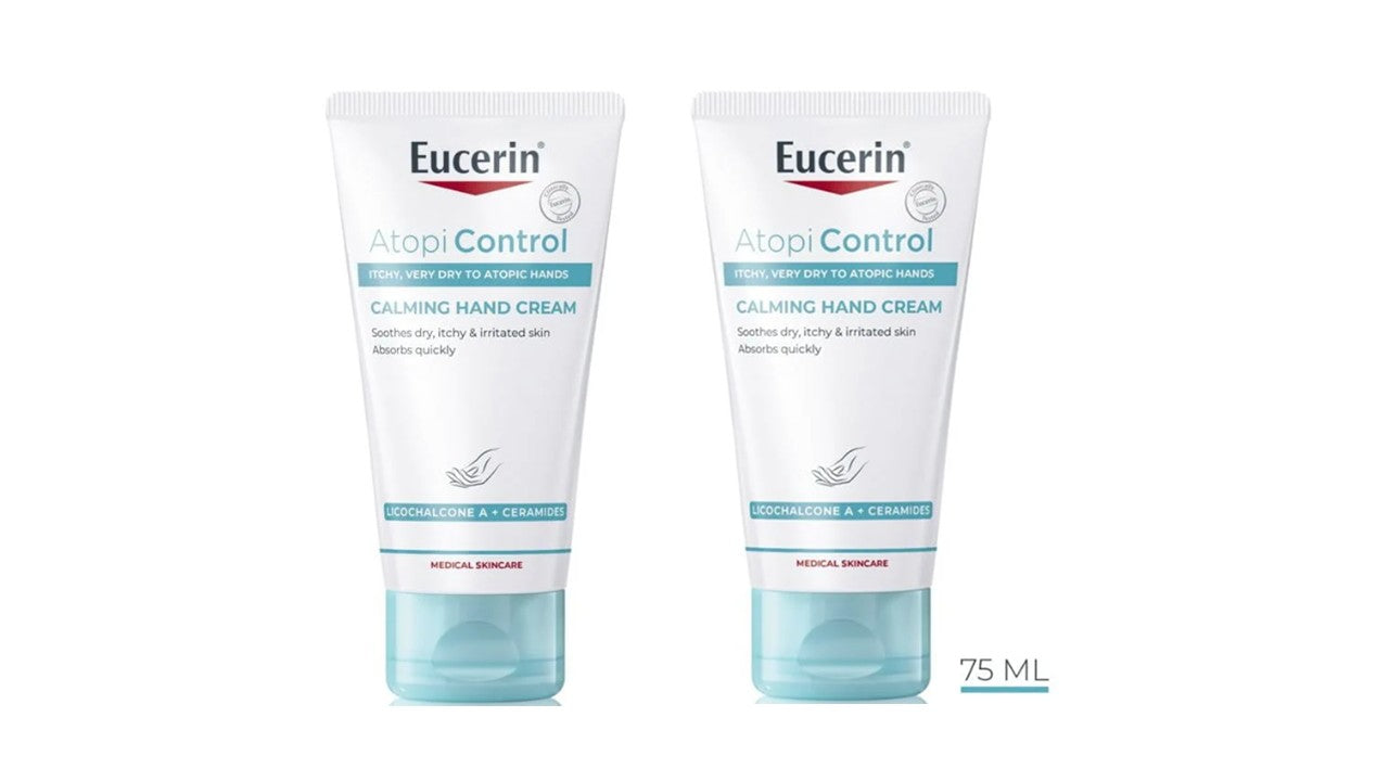 Eucerin Atopicontrol Hand Cream - 75ml (Double Pack)