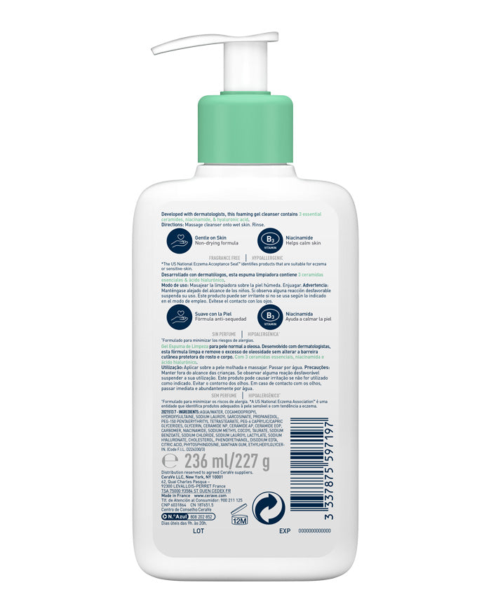 CeraVe Foaming Cleanser - 473 ml - Healtsy