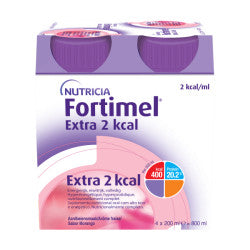 Fortimel Extra 2Kcal Strawberry Solution - 200ml (x4 units) - Healtsy