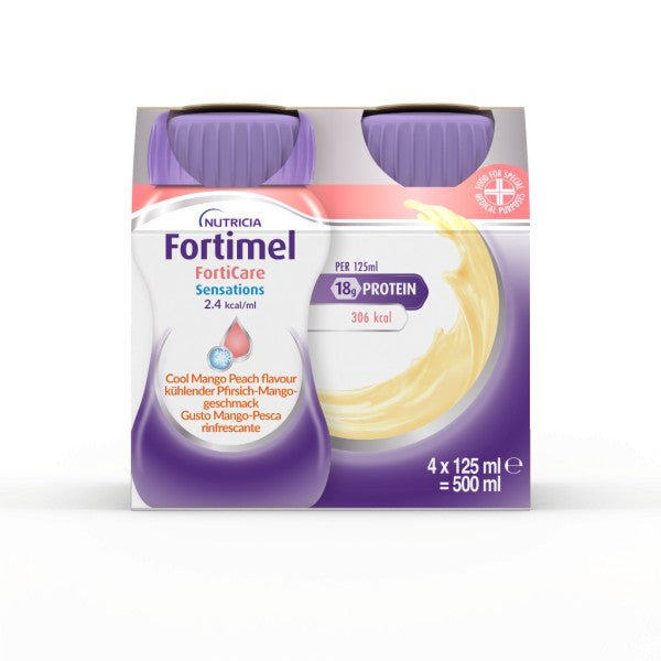 Fortimel Forticare Sensations_ Mango/Peach - 125ml (x4 units) – Buy Now at Healtsy