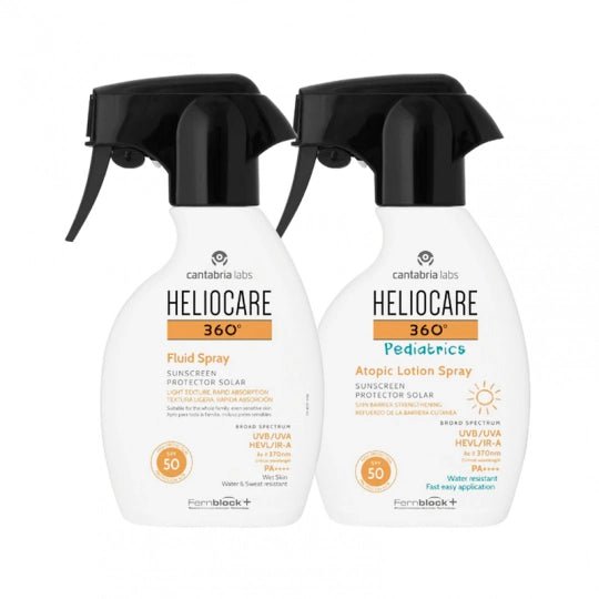Heliocare 360 Fluid Spray + Peditric Atopic Lotion Spray (Pack Especial) – Buy Now at Healtsy