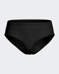 Impetus High-Waisted Menstrual Panties, Size M, Black - Healtsy
