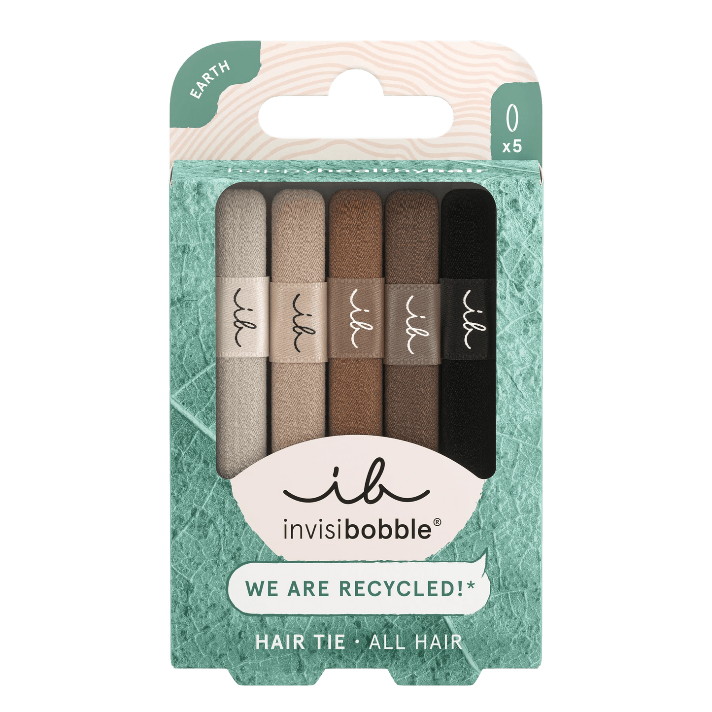 Invisibobble Ecotie Elastic Hair Band Mocha (x5 units) – Buy Now at Healtsy
