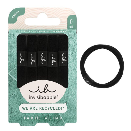 Invisibobble Ecotie Elastic Hair Band Black (x5 units) - Healtsy