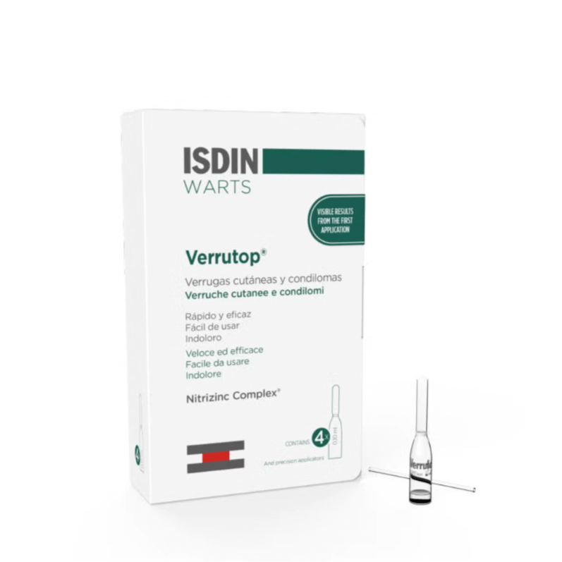 Isdin Warts Verrutop Ampoules (x4 units) + Applicator – Buy Now at Healtsy