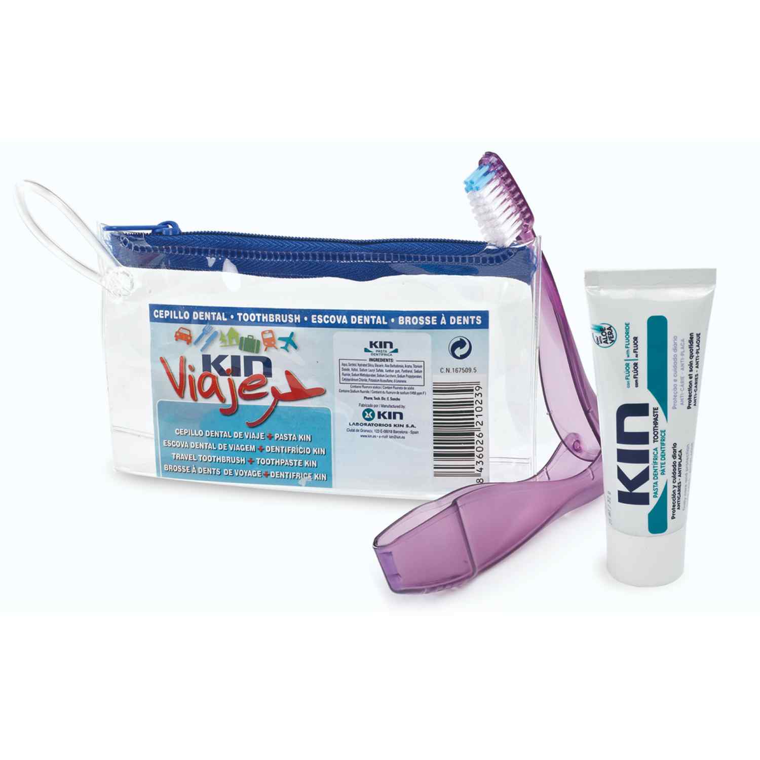 Kin Travel Toothbrush + Toothpaste - 25ml - Healtsy