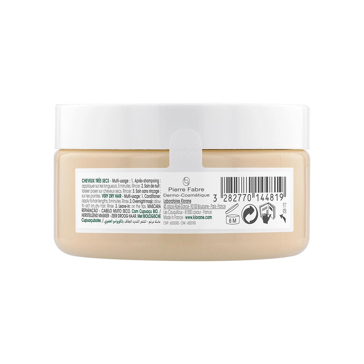 Klorane Capilar Butter Cupuaçu BIO Mask 150 ml - Healtsy