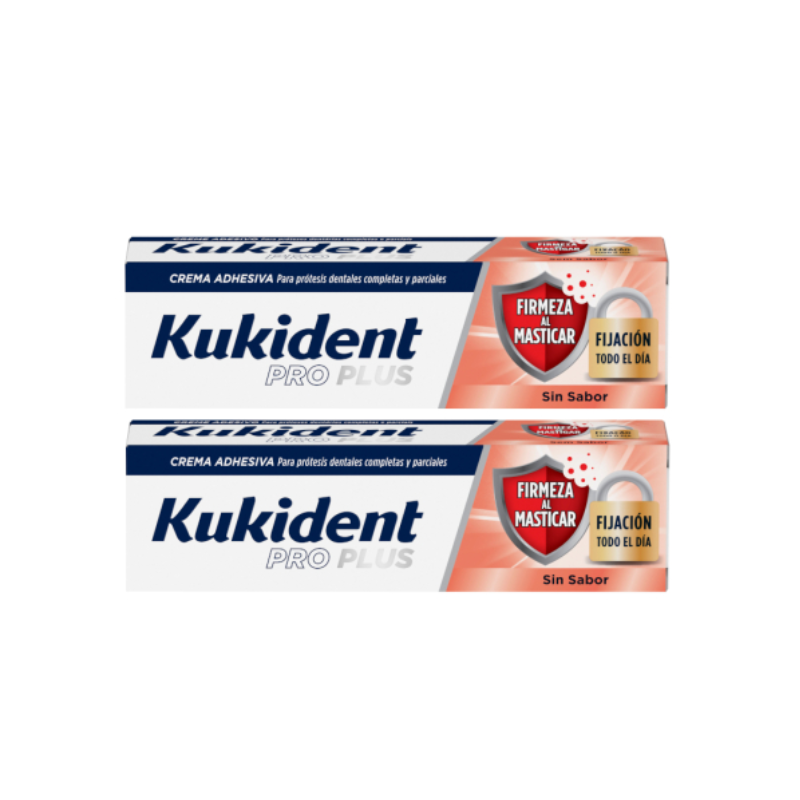 Kukident Pro Plus Chewing Firmness Flavourless - 40g (Twin Pack) - Healtsy