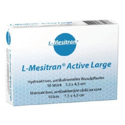 L Mesitran Active Large Dressing 7.5 x 4.5cm  (5 units) - Healtsy