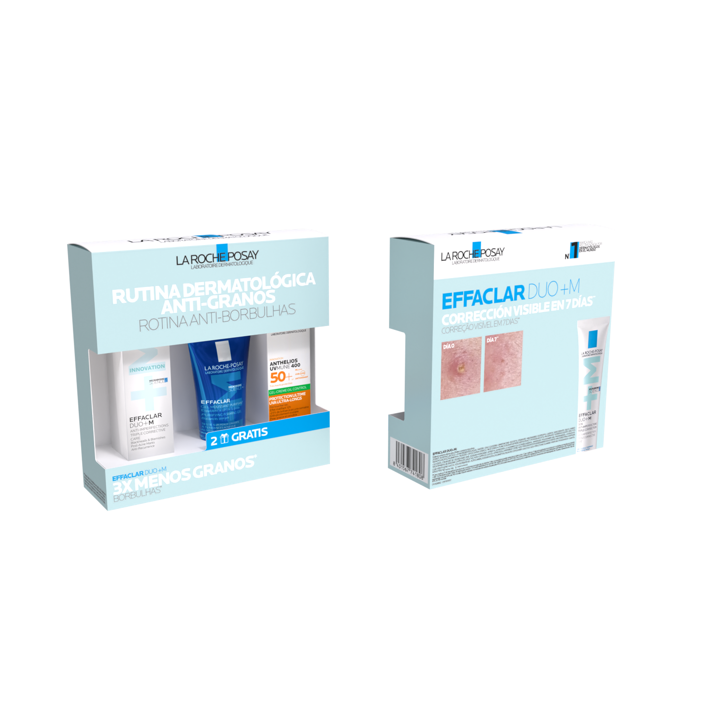La Roche Posay Effaclar Duo+M 40ml + Effaclar Gel 50ml + UVmune Oil Control 50+ 30ml - Healtsy