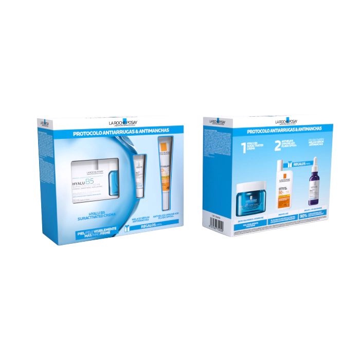 La Roche-Posay Hyalu B5 Suractivated Cream - 50mL+ Anthelios Uvmune SPF50+ - 15ml + Mela B3 serum - 3ml - Healtsy