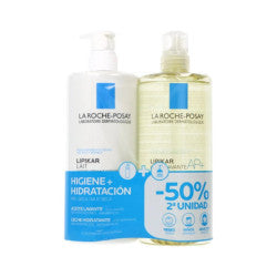 La Roche Posay Lipikar Milk - 750ml + La Roche Posay Lipikar Cleansing Oil - 750ml (promotional pack)