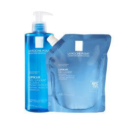La Roche-Posay Lipikar Cleansing Gel - 400ml + Refill 400ml - Healtsy