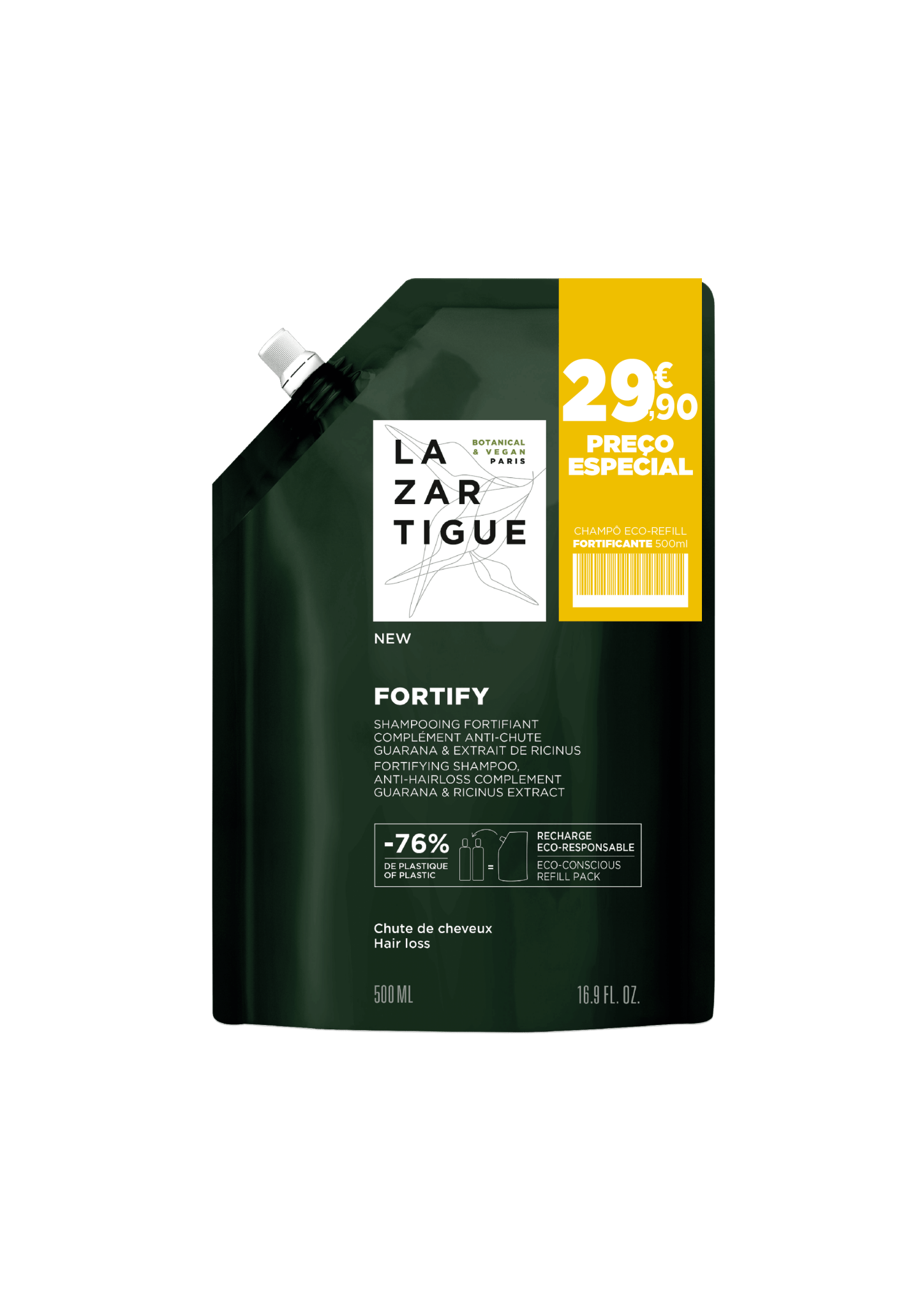 Lazartigue Fortify Shampoo Eco - Refill - 500ml – Buy Now at Healtsy