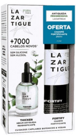 Lazartigue Thicker Redensifying Serum - 50ml + Fortify Fortifying Shampoo Anti-hair loss supplement - 250 ml - Healtsy