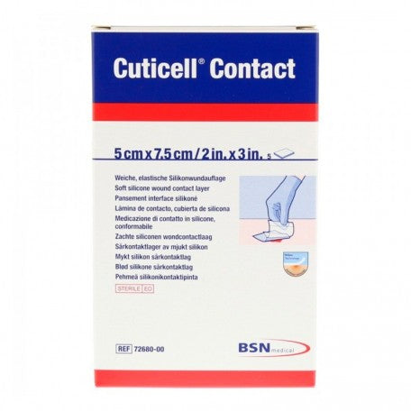 Leukoplast Cuticell Contact Soft Silicone Dressing_ 5X7.5cm (x5 units)