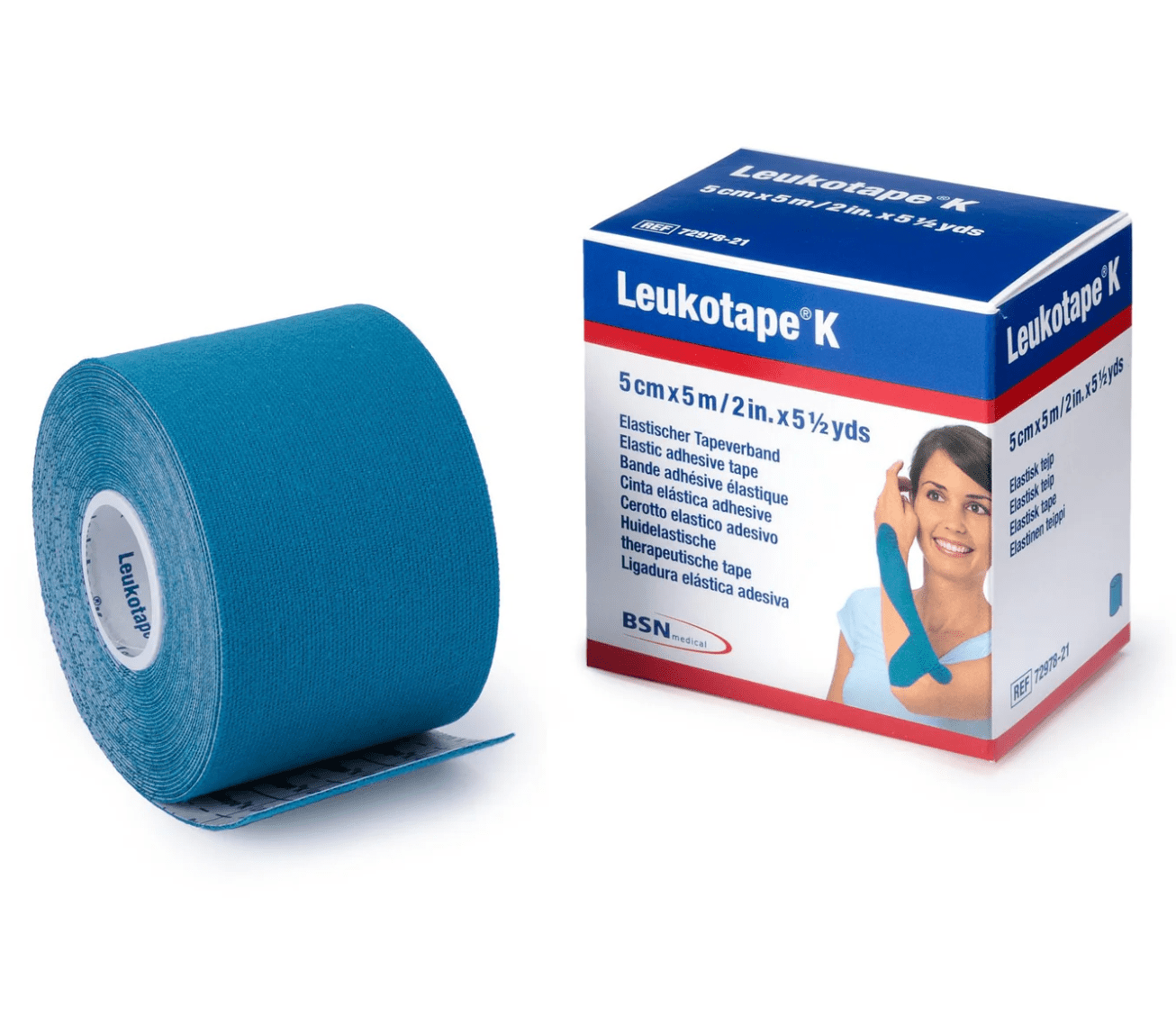 Leukotape K Kinesiology Tape _ 5cm x 5M_ Blue – Buy Now at Healtsy