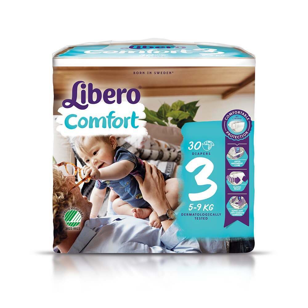 Libero Comfort_Size 3_ Diapers_ 5 - 9kg (x30 units) – Buy Now at Healtsy