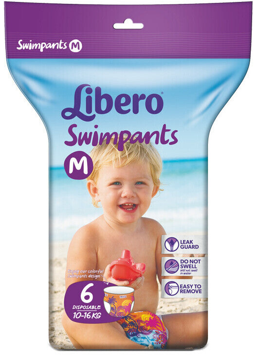 Pañales Libero Swimpants_ 10/16 Kg_Talla M (x6 unidades)
