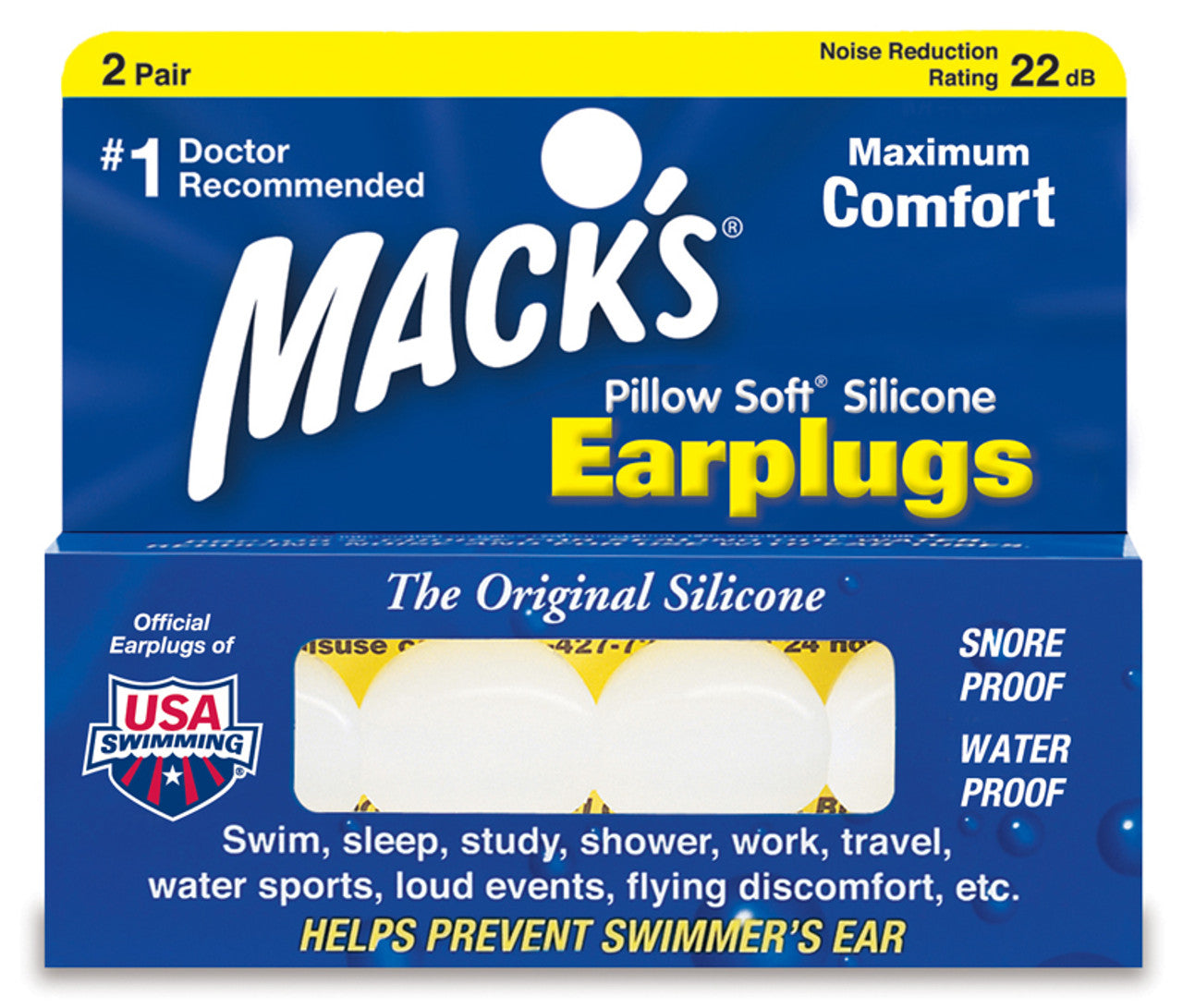 Mack S White Silicone Otorhinol Cap (x4 pcs) - Healtsy