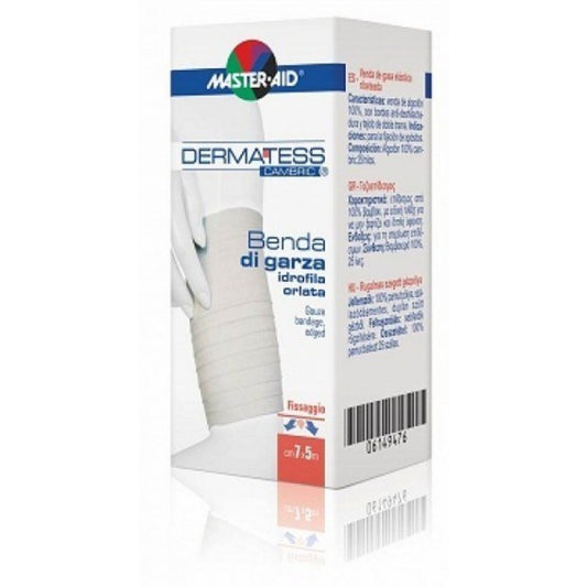 Master Aid Dermatess Elastic Gauze Bandage with Edge - 5m x 7cm - Healtsy