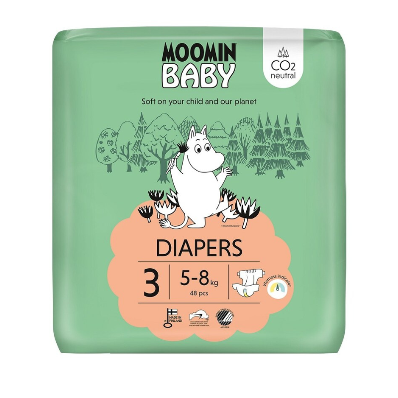 Moomin Baby Diaper Size 3 _ 5-8Kg (48 units) - Healtsy