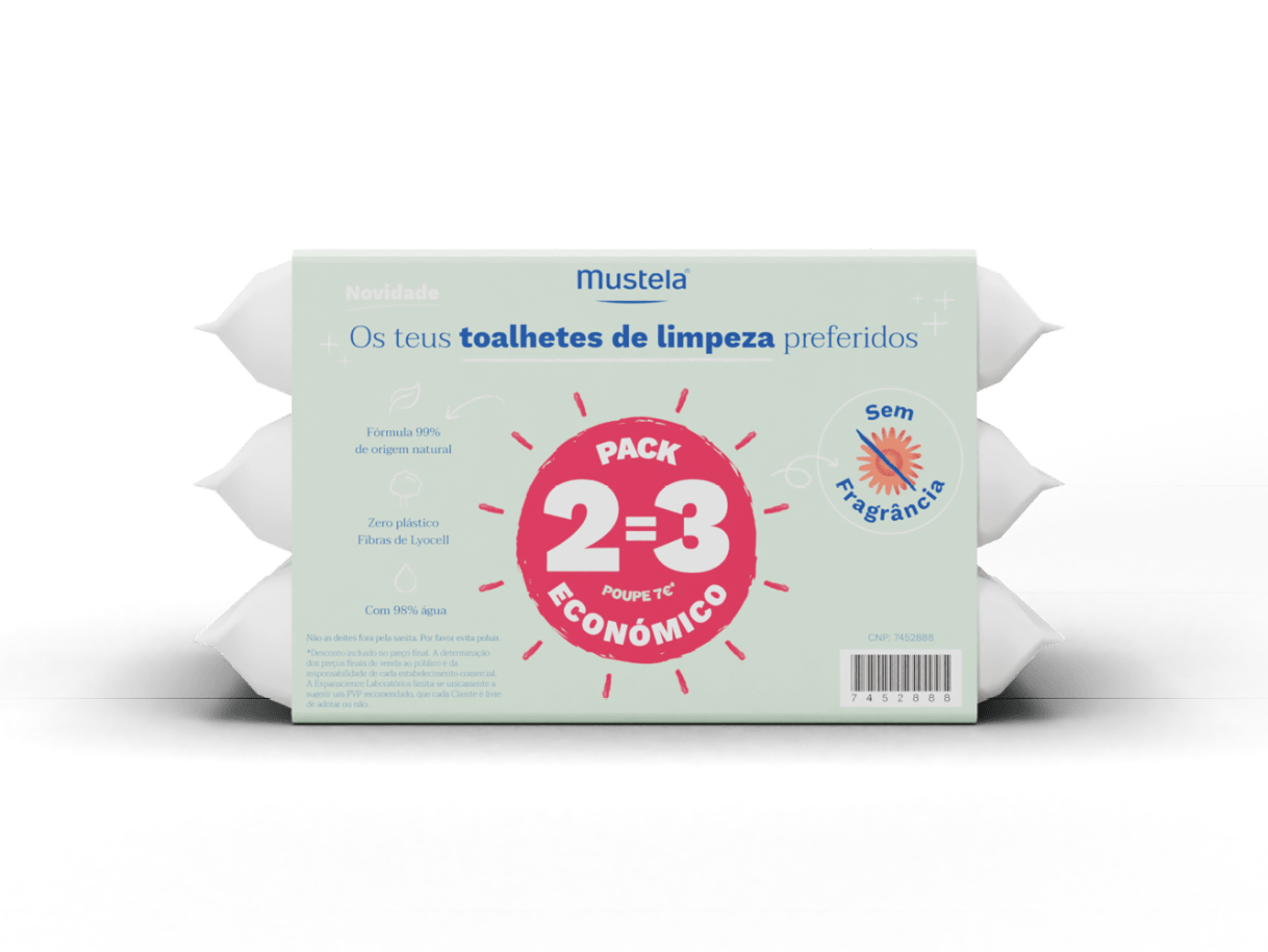 Mustela Bebe Cleansing Wipe without Perfume 2=3 – Buy Now at Healtsy