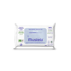 Mustela Cleansing Wipes Unscented (x60 units) - Healtsy