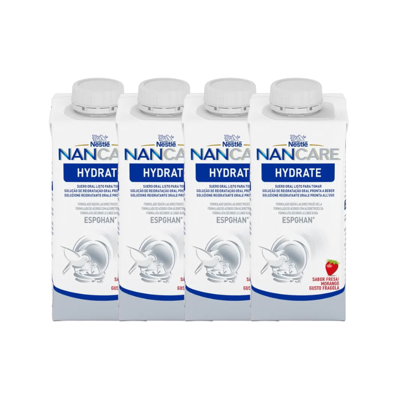 Nancare Hydrate Strawberry Oral Rehydration Solution 200ml (x4 Units) - Healtsy