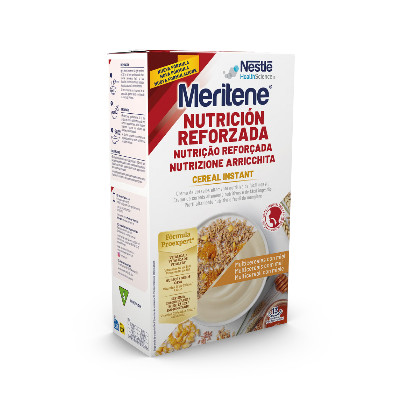 Meritene Instant Multicereal Cereal with Honey - 520G