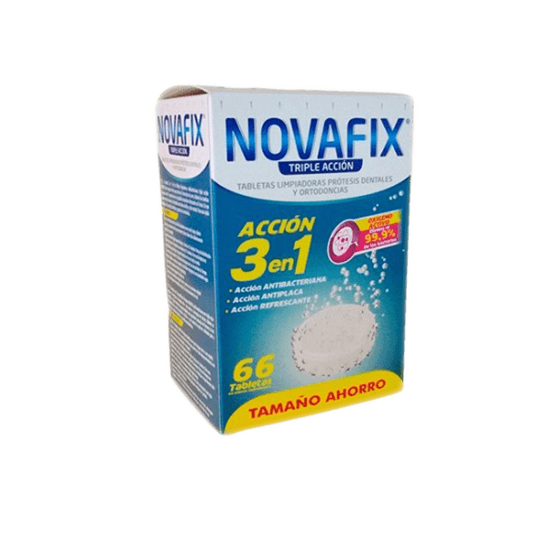 Novafix 3 in 1 Cleaning Tablets Dental Protection (x66 effervescent tablets) – Buy Now at Healtsy