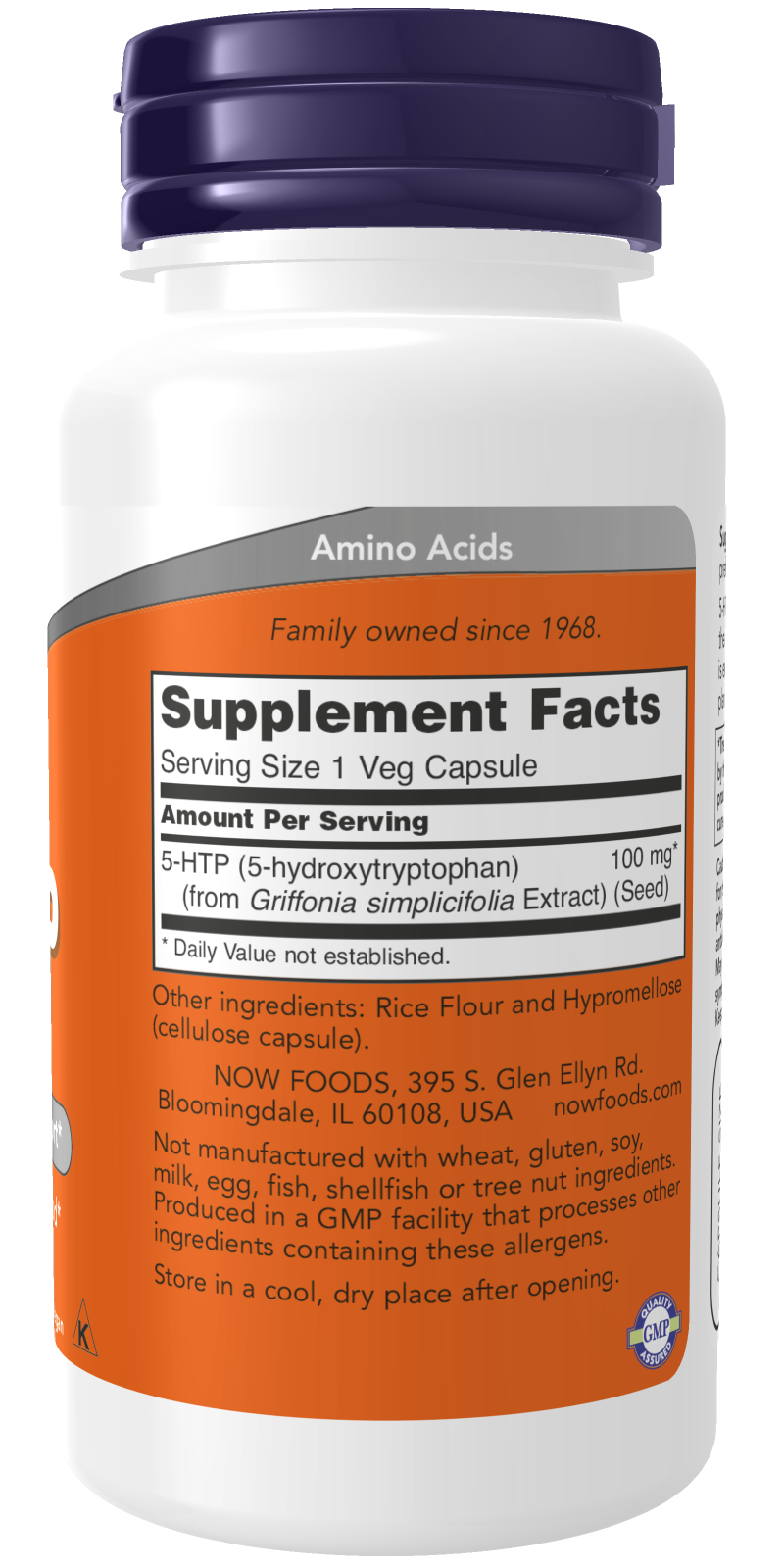 NOW 5-HTP 100mg (60 capsules) - Healtsy